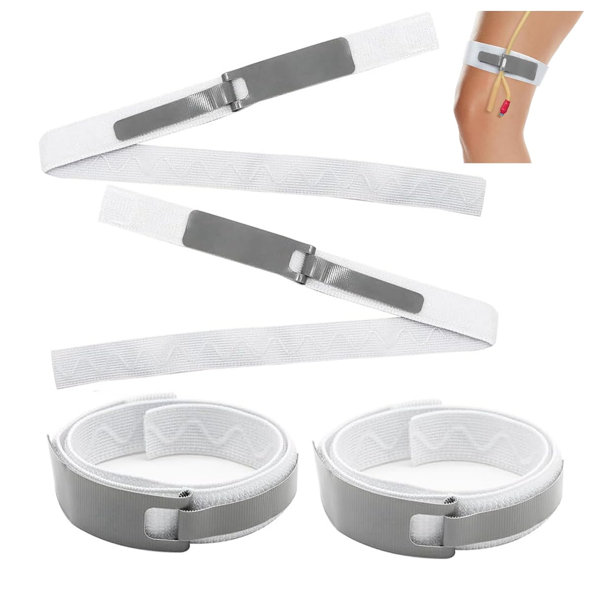 Foley Catheter Leg Straps, Anti Slip Polyester Urinary Catheter Holder Legband Band for Drainage Bag Secure Tube Stabilization Securement Device and Comfortable Wear Supplies-image-45