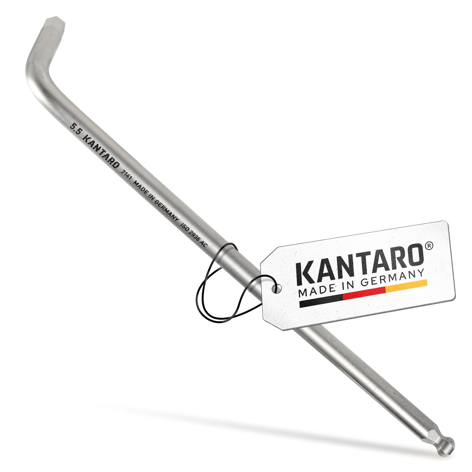 Kantaro Silver 2141 Ball Head Allen Key 5.5 Mm Stainless Steel Made In Germany Extra Long For Hexagon Socket Fence Screws