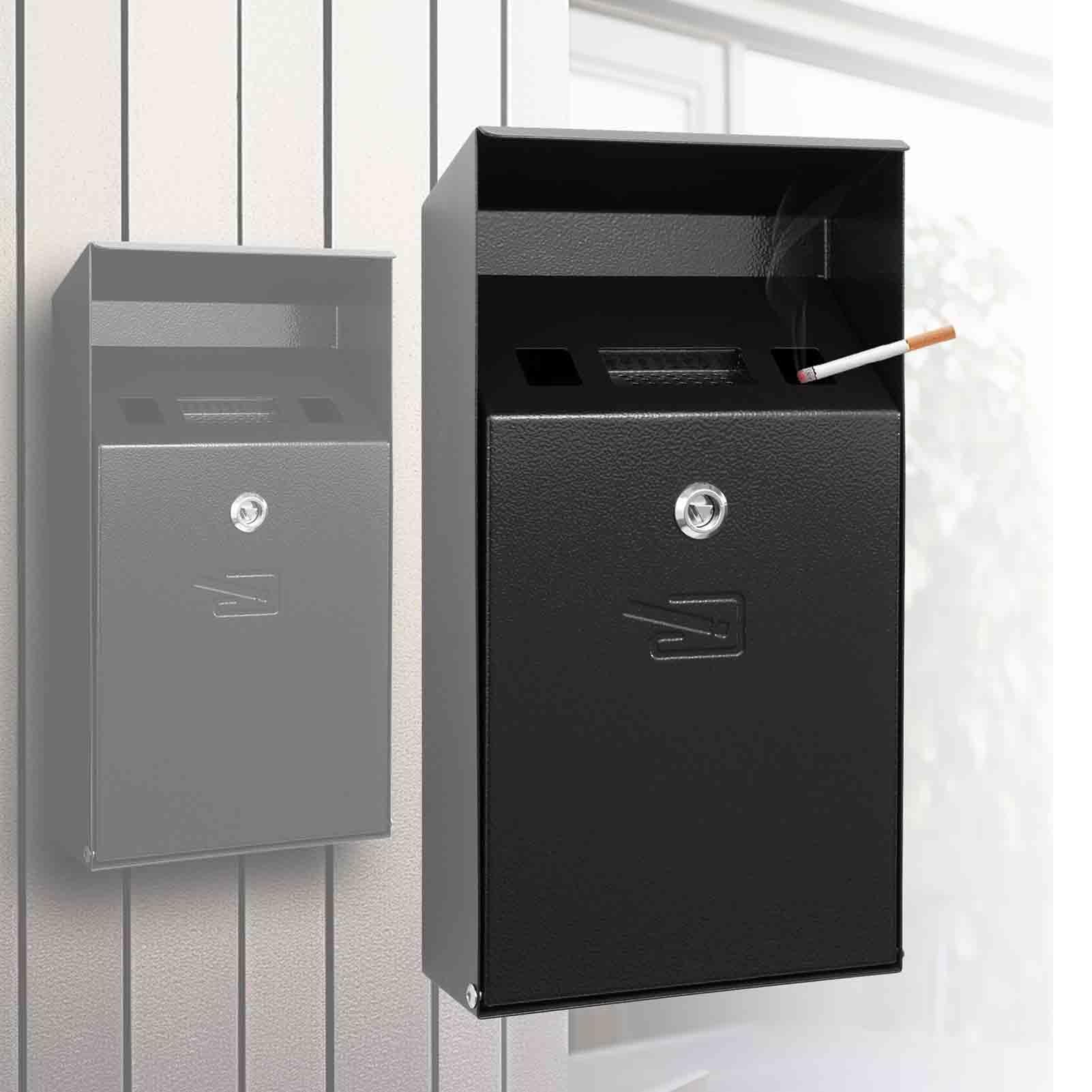 GUODDM Wall Mounted Ashtrays - 304 Stainless Steel Smoking Holder, Commercial Cigarette Bin, Cigarette Ash Collection Device, For Public Areas, Pubs/Indoor And Outdoor