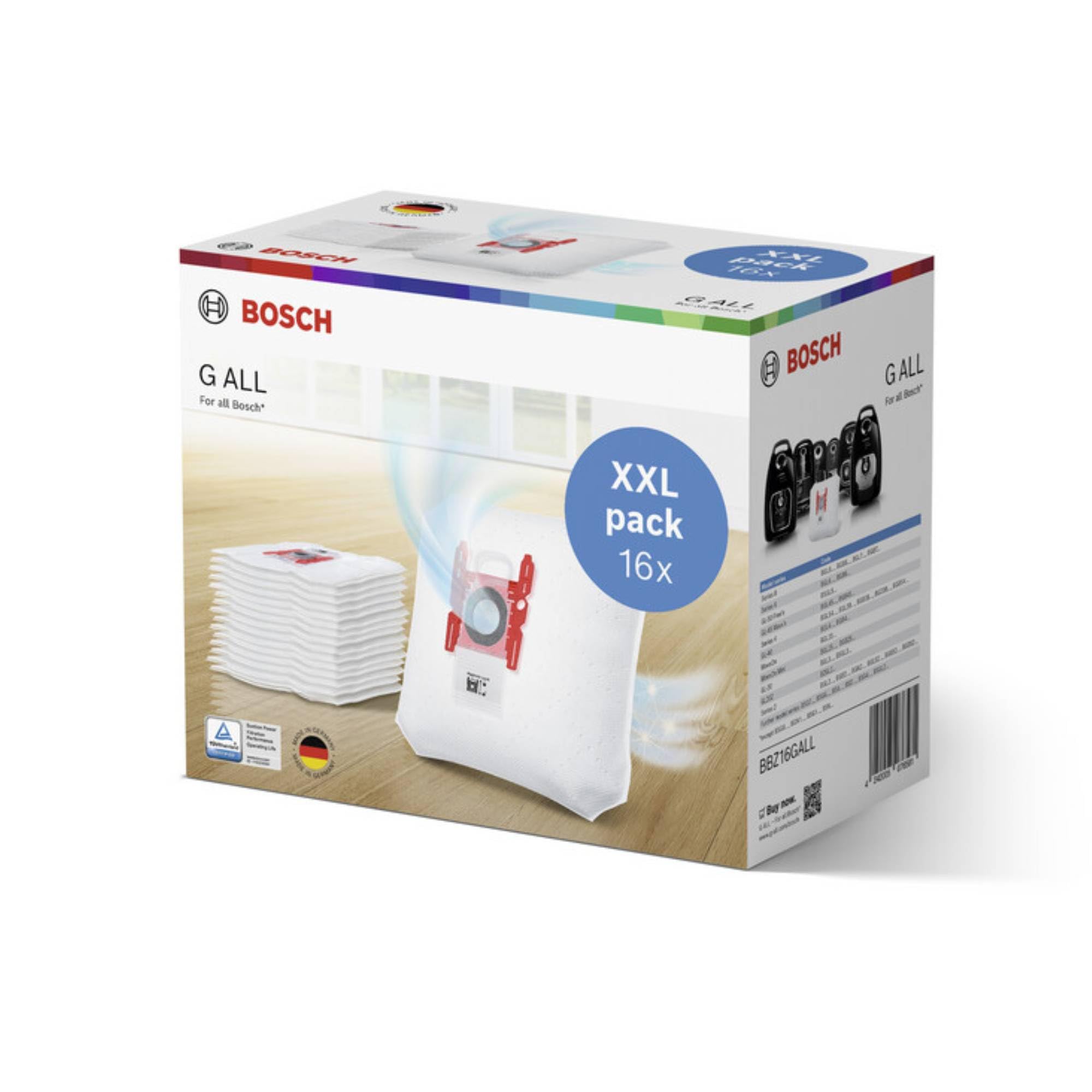 Bosch - Bolsa de polvo, Type G ALL XXL Pack, 16 unidades, BBZ16GALL
