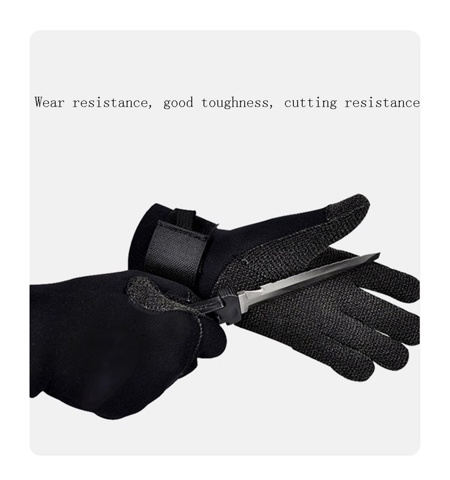guantes de buceo Guantes De Buceo De 5MM For Caza Submarina Equipo Antideslizante Resistente Al Desgaste Guantes Negros Ajustables Resistentes A Las Puñaladas Para hacer snorkel, nadar y bucear.(Size: