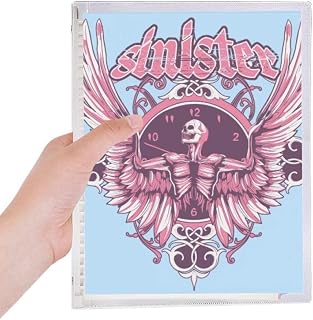 Caderno Graffiti Street Skull Angle Clock Pattern Notebook Folhas Soltas Diário Recarregável Diário Papelaria