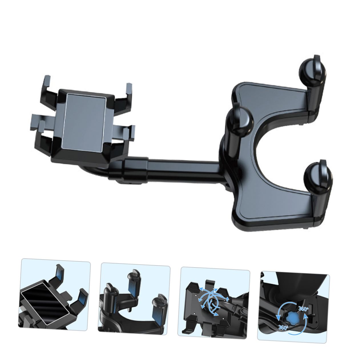 Tofficu Soporte Móvil para Coche de Tablero Soporte para Teléfono Compatible con Navegadores Color Negro Instalación Estable y Protección del Dispositivo
