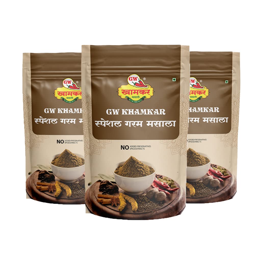 GW Khamkar Special Garam Masala/Powder/Spices, Exotic Blend of Ingredients, Zip Lock & Reusable Pack, and Pack of 3, 185grams each. (B0BQMBV6VY) Amazon Price History, Amazon Price Tracker