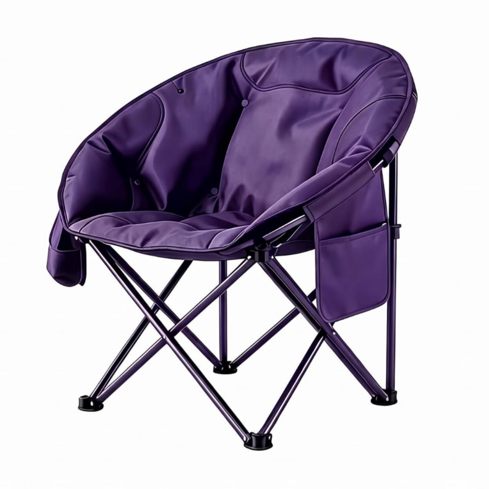 Chaise lune pliante violette et rembourrée pour camping et jardin