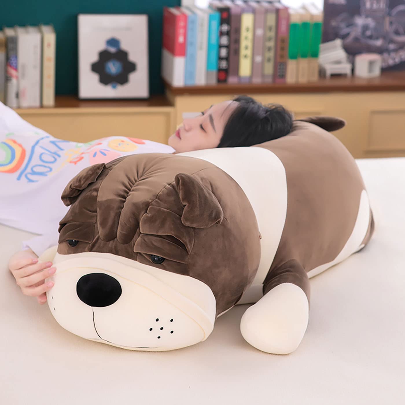 Perro De Peluche Almohada Corporal Larga De Felpa De Gato Negro De