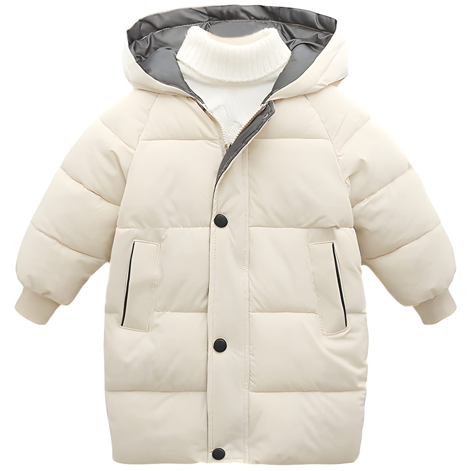 amropi Enfant Fille Manteau Parka Epaisse Veste à Capuche Chaud Hiver Blouson pour 2-10 Ans