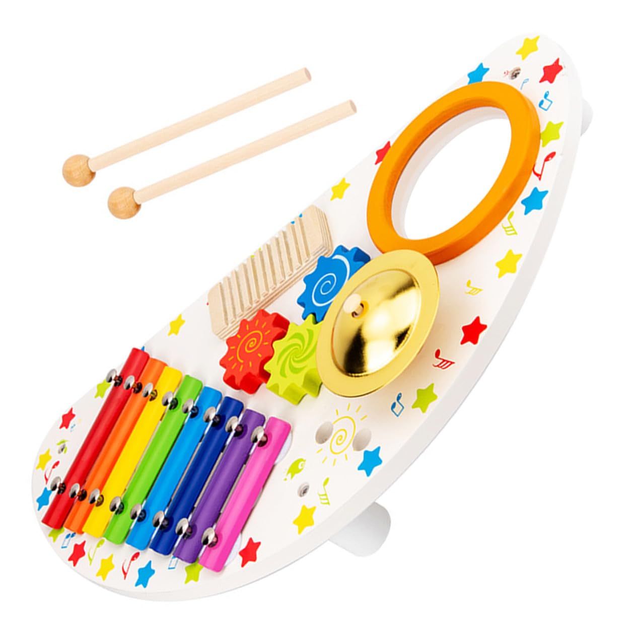 VANZACK Xilofono in Legno per Ragazzo Ragazza Ragazza di Strumenti Musicali Educativi Giocattolo Musicale Sicuro e Resistente per Attività Didattiche e Feste Tema