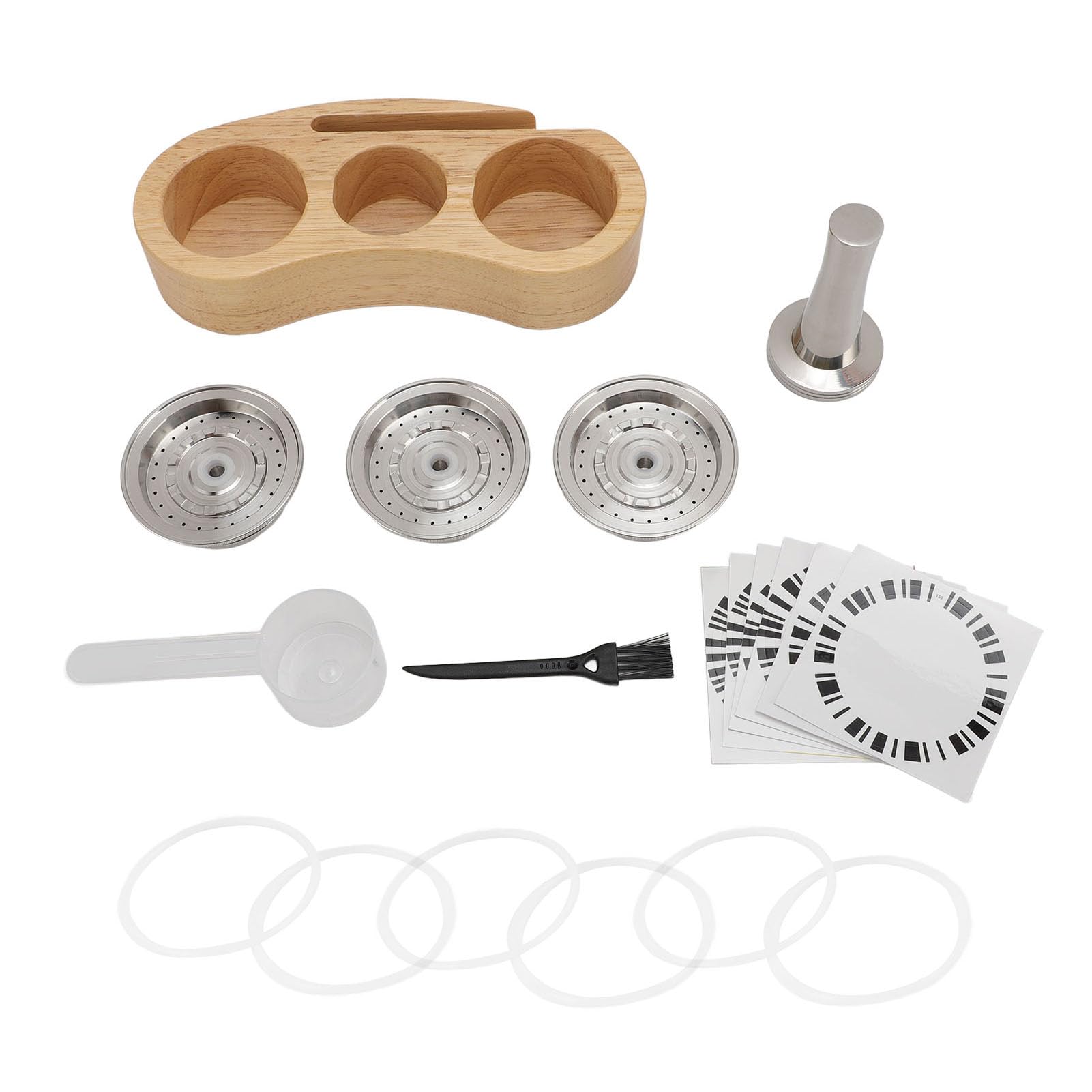 Fafeicy Cápsulas de café Reutilizables de Acero Inoxidable Cápsulas Recargables con Manipulación para Uso de la Oficina en Casa