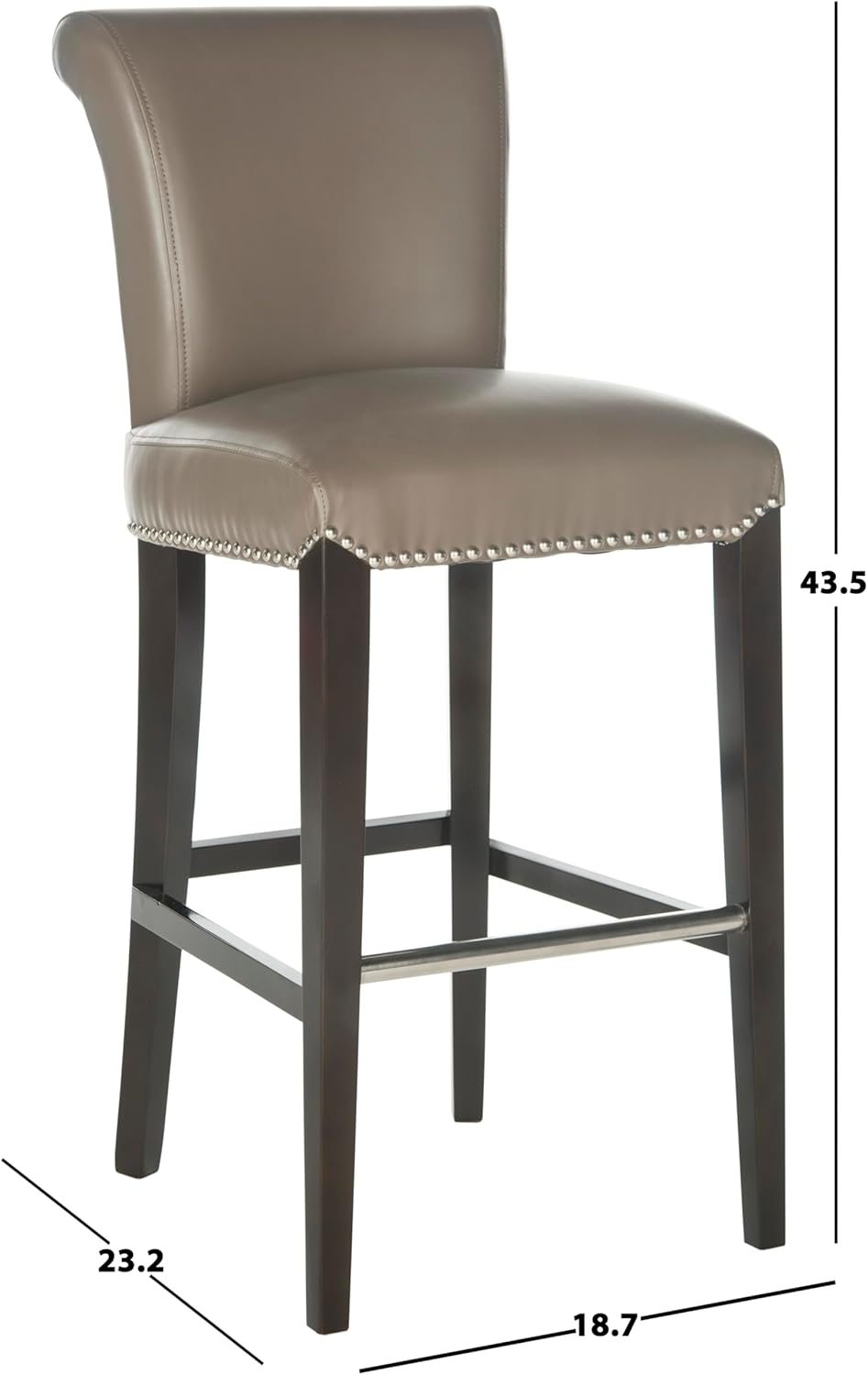 Safavieh Mercer Collection 30-inch Seth Clay Leather Adjustable Bar Stool