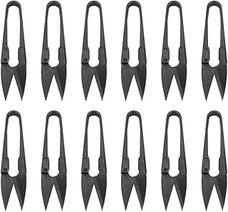12pcs Noir Petit Fil Ciseaux Couture Coupe Ciseaux Broderie Fil Pêche Fil Perlant Cutter à Usage Domestique