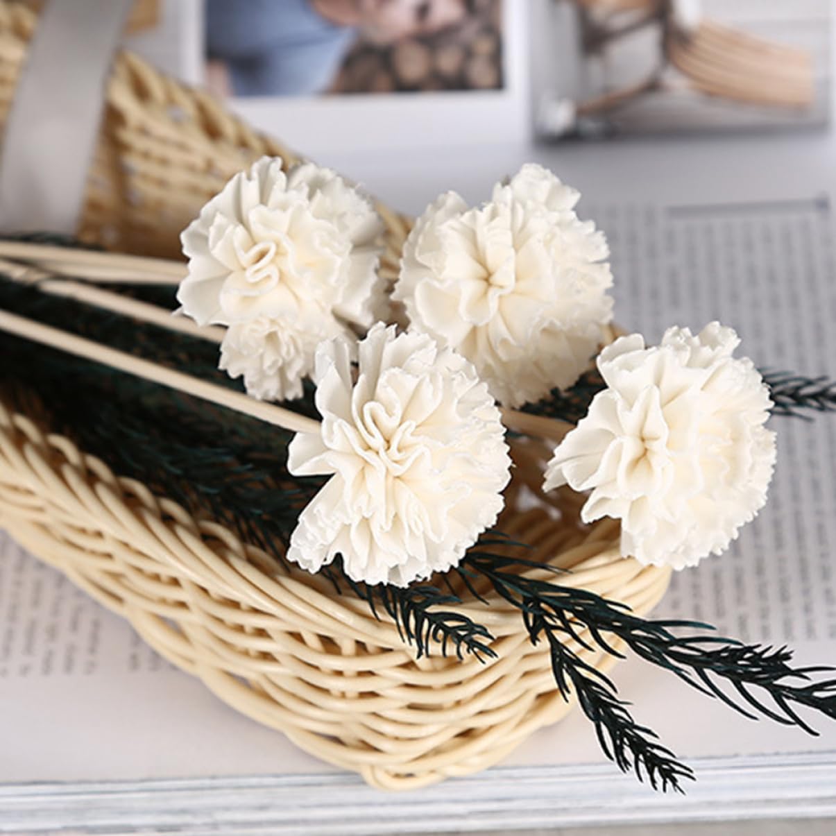 PRETYZOOM 5 Sätze Blumen Der Aromatherapie Diffusor-Sticks Öldiffusor Luft Docht Lilie Auto Duftstäbchen Heizlùfter Diffusorsticks Zum Nachfüllen Zubehör Für Aromaflaschen Rattan 6 Stück * 5
