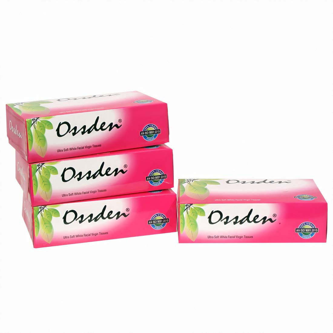 Ossden Facial Dry Tissue Super Soft & Super Absorbent Paper 2 Ply 100 Pulls 200 Sheets (Pack of 4, Random Color Box)