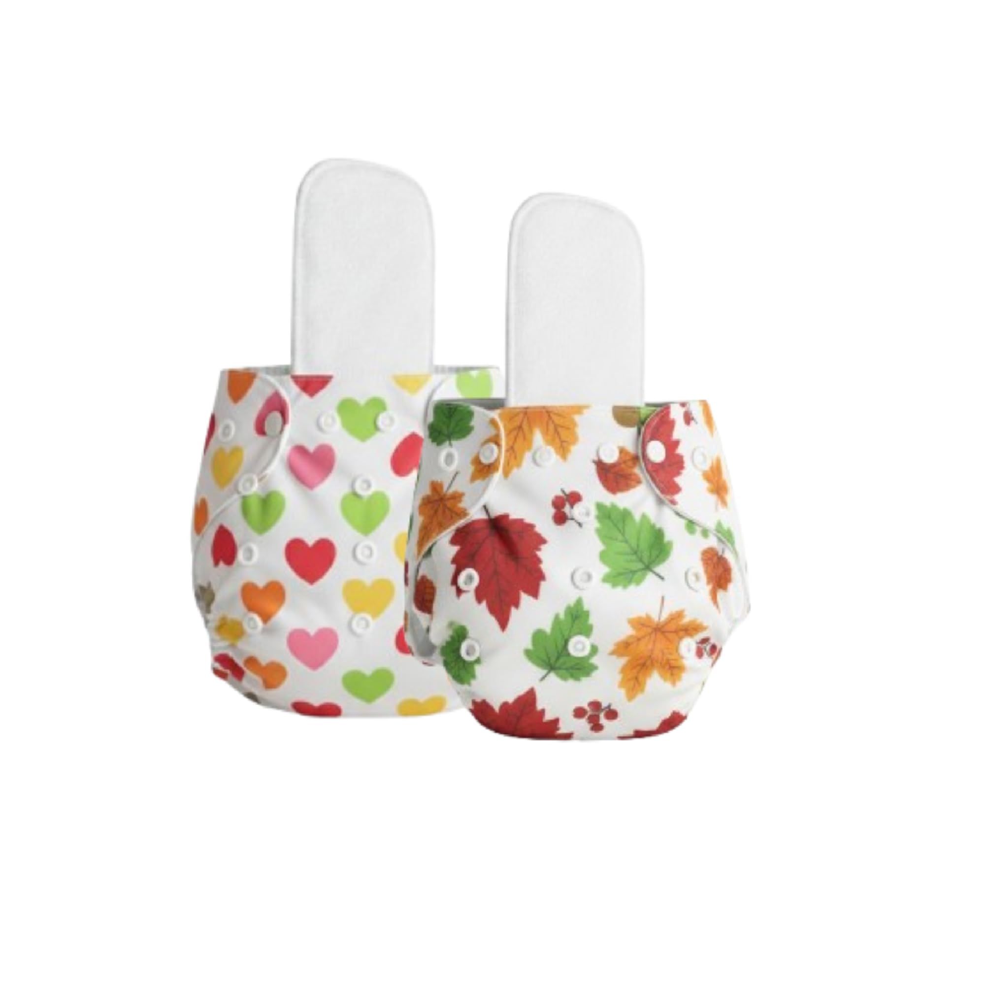 Pack of 2 printed Leakage-proof advanced cloth diapers for babies High Absorbent 100% cotton reusable diaper and insert pad Combo Pack washable cloth diaper Adjustable Reduces Rash-image-1