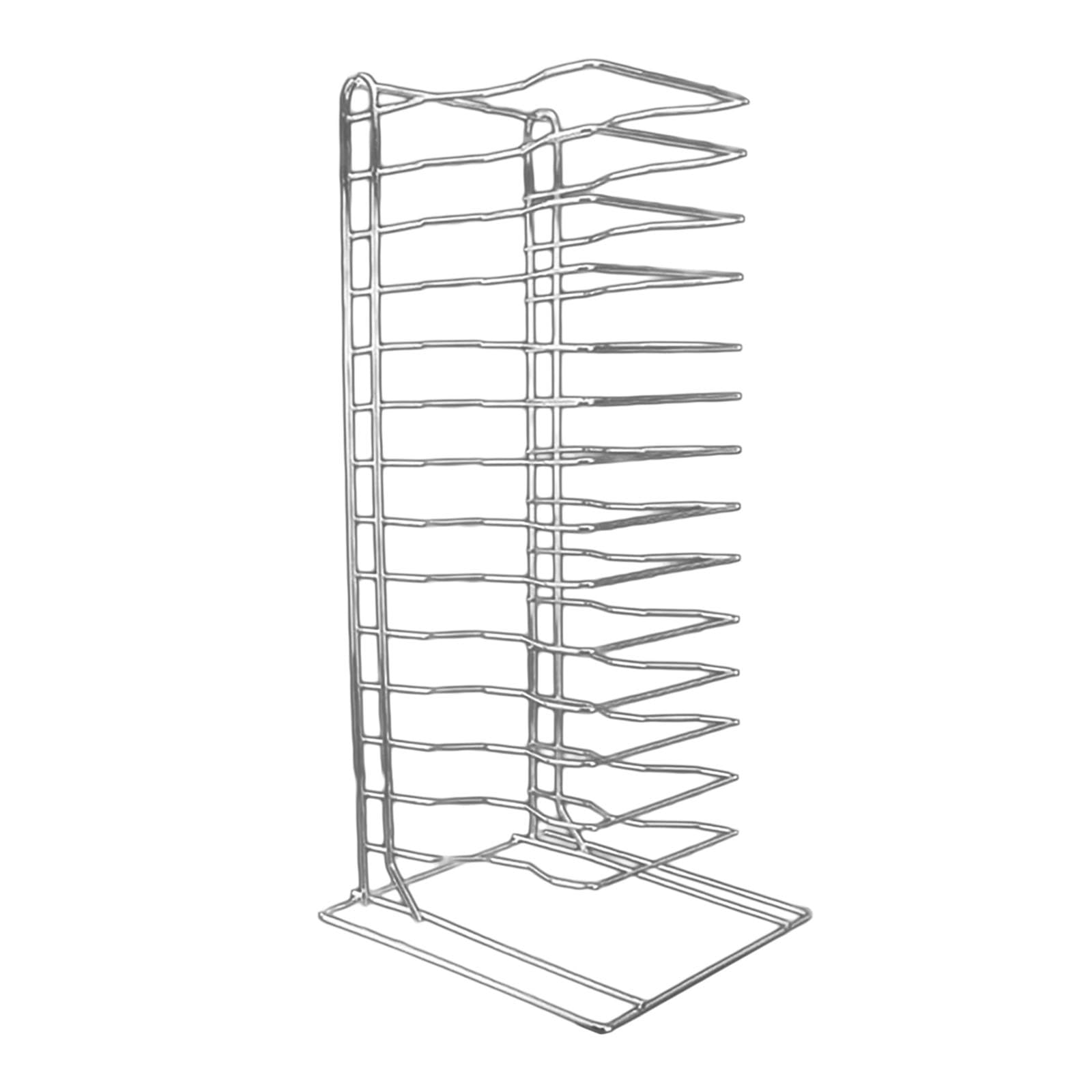 Bandeja para pizza de 14 capas, bandeja para hornear y soporte para asar para hotel, catering y camping, soporte de exhibición resistente para pizzas, pasteles y productos horneados