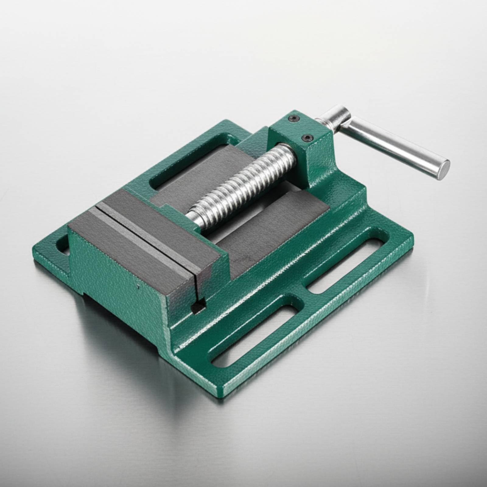 Tornillo de Banco de Hierro de Mesa Morsa de Taller Tornillo de Banco con Mordazas Planas Mecanizadas y para Ajuste Suave Adecuado para Manualidades, 5 Pulgadas
