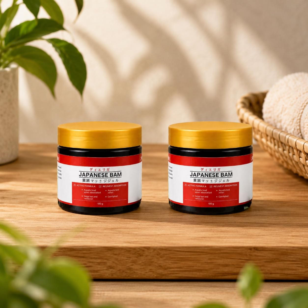 Japanese Formula Herbal Massage Gel for Joint & Muscle Comfort | Fast Absorbing Non-Greasy Body Massage Gel | Suitable for Back, Neck, Knee, Shoulder & Leg Massage | 100g | Pack of 2