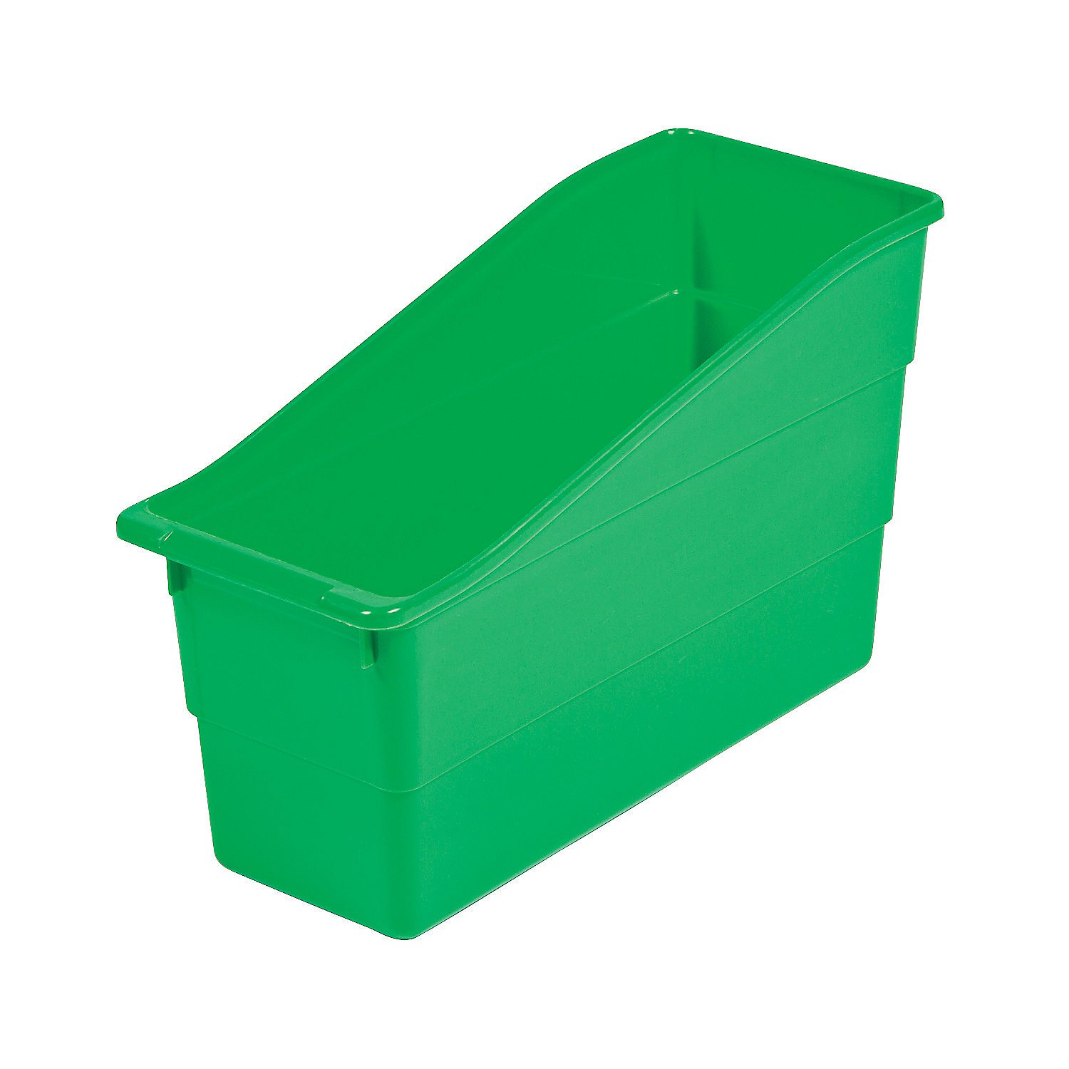 Rangement de livres en plastique vert Fun Express pour créer un coin lecture enfant