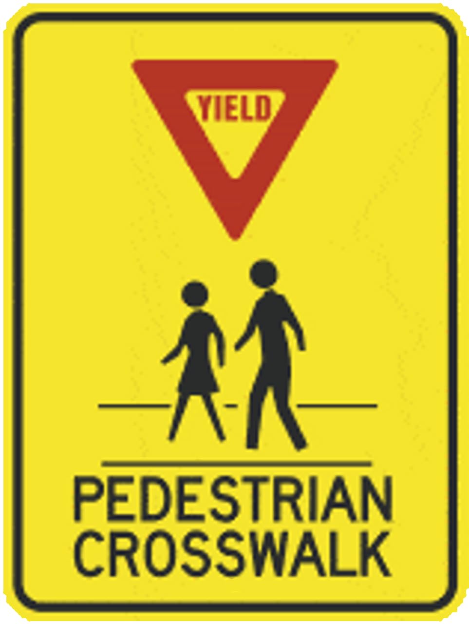 Tin sign vintage Yield Pedestrian Crosswalk Traffic Plaque Poster for Bar Pub Beer Home Garage Man Cave Wall Decor 12x8 Inch