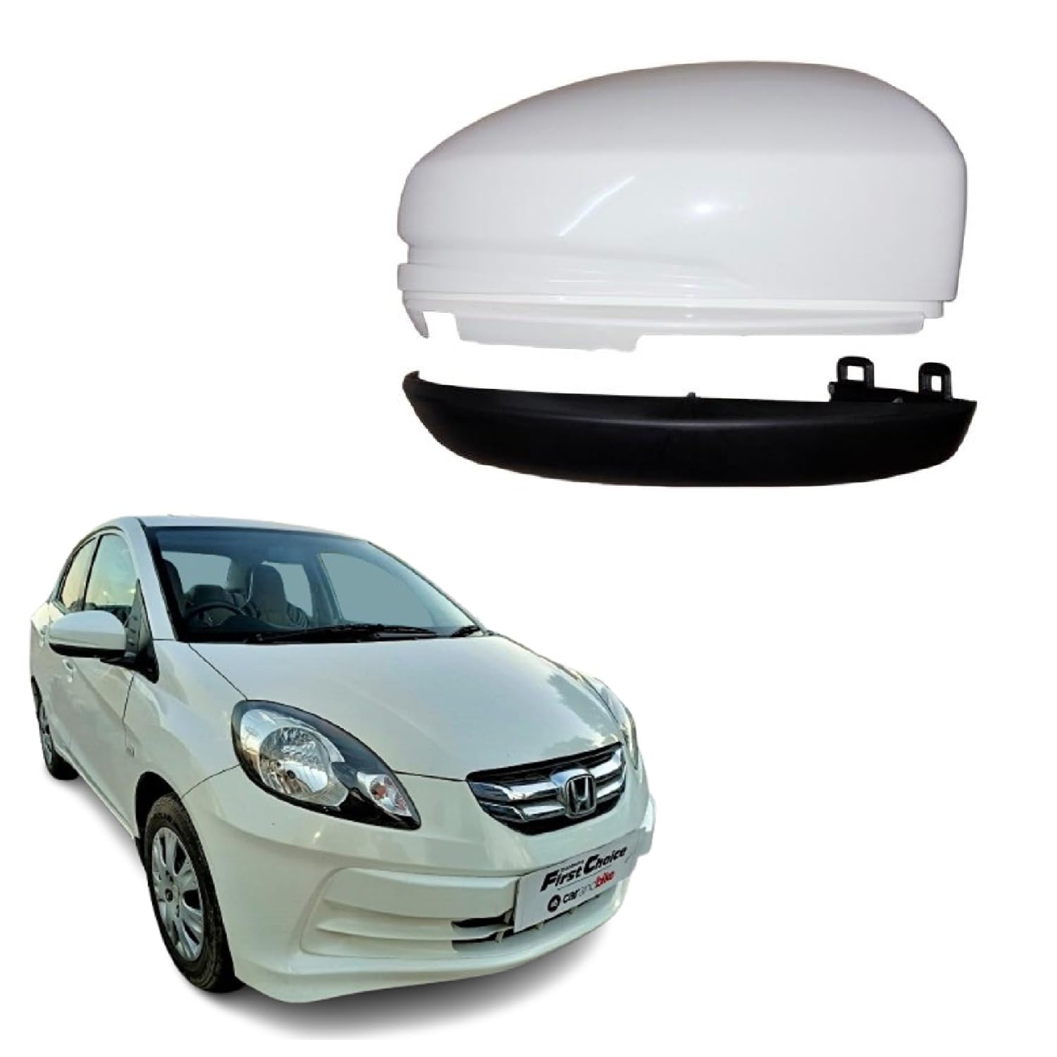 STYCARO-Right Driver Side Mirror Cover (without/No indicator Cut) compatible with H. Amaze 2015-2018 Model-image-18