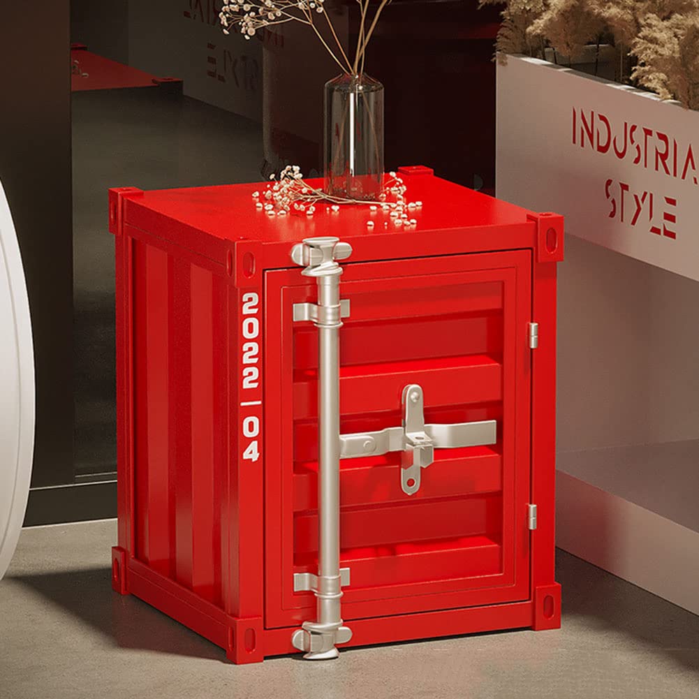 Amazon｜コンテナ アイアン ベッドサイド テーブル