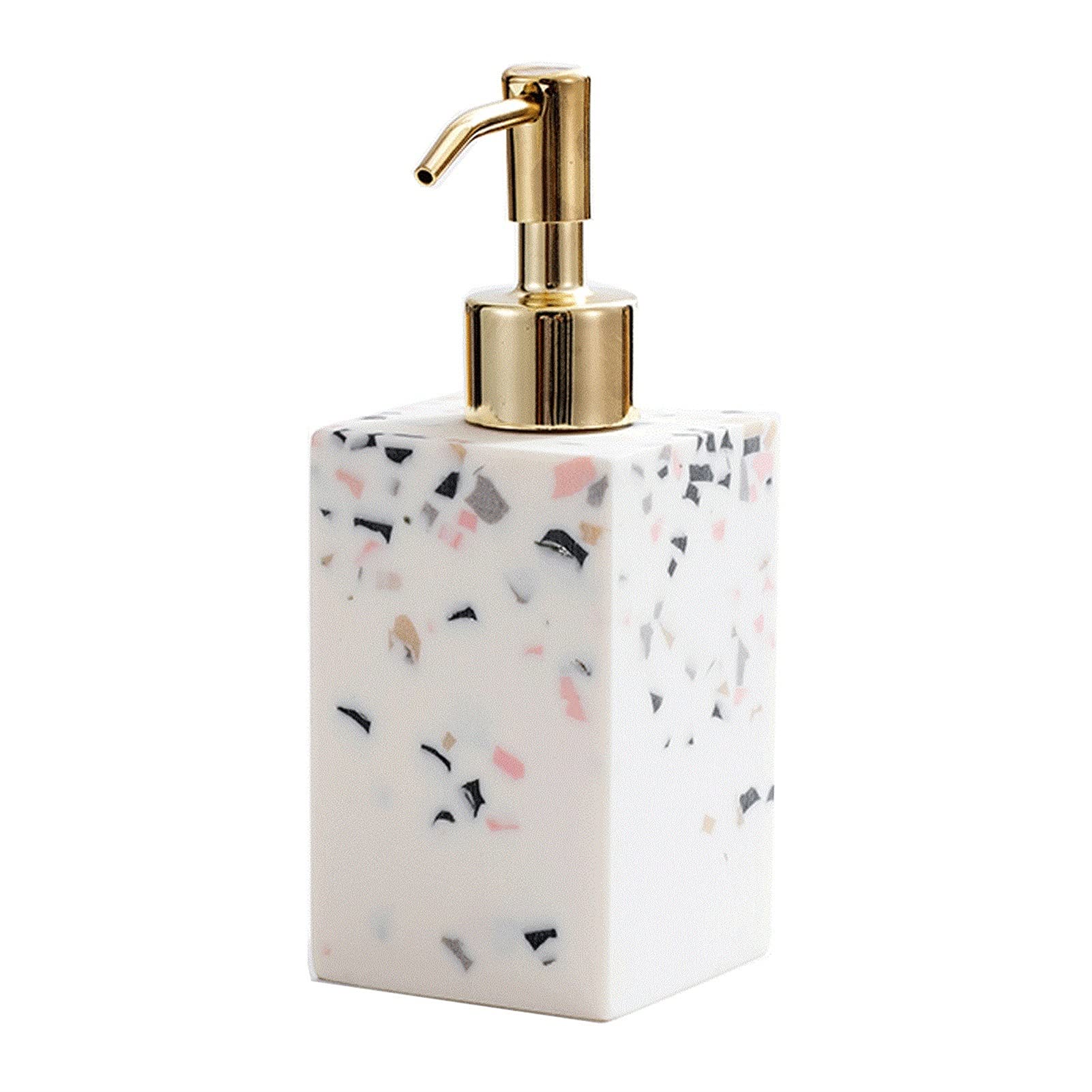 HDBCYUAZ Soap Dispenser Square Resin Soap Dispenser Shampoo Soap Liquid Lotion Bottle Bathroom Beauty Salon Farm White 220ml / 7.7oz Dispenser for Hand Soap