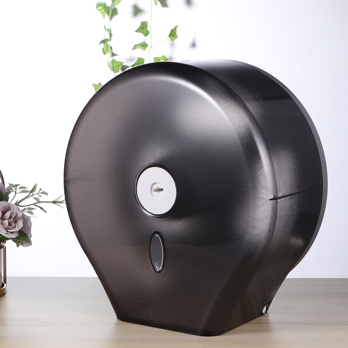 Negro Portarrollos Abs Redondo de Papel Higiénico de Pared