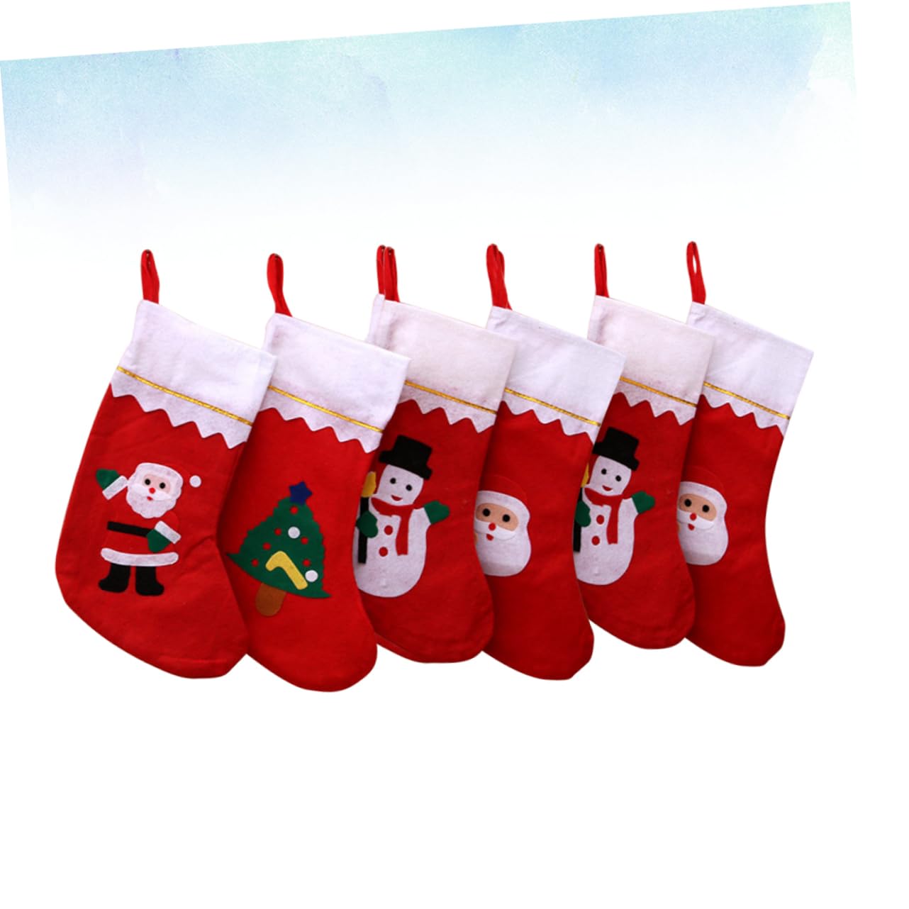 TOPBATHY Stk Weihnachtsgeschenktüte Weihnachtsbonbonstrumpf Weihnachtsstrümpfe Hängen Strümpfe Anhänger Weihnachtsbaumstrumpf Weihnachtssockentasche Weihnachtsdeko-socken Kleine Strümpfe