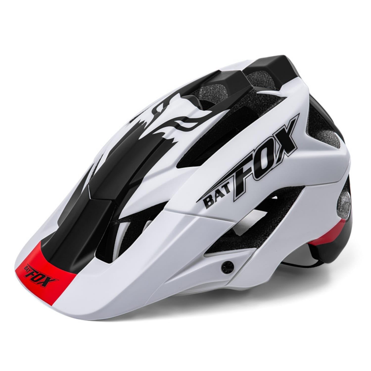 Lightweight Half-Helmet with Detachable Brim Impact Resistant Helmet with Visor Ventilated Adjustable for Cyclists, Mountain Bikers, Cycling, Road Riding, White Black, L-picture-11