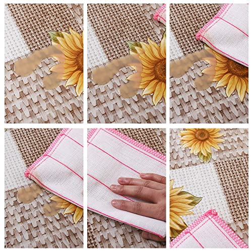 Vinyl Flannel Backed Tablecloth Waterproof Oil-Proof Square Pvc Table Cloth Stain-Resistant Wipeable Indoor/Outdoor Picnic, Bbq And Dining Table Cover #TOP6