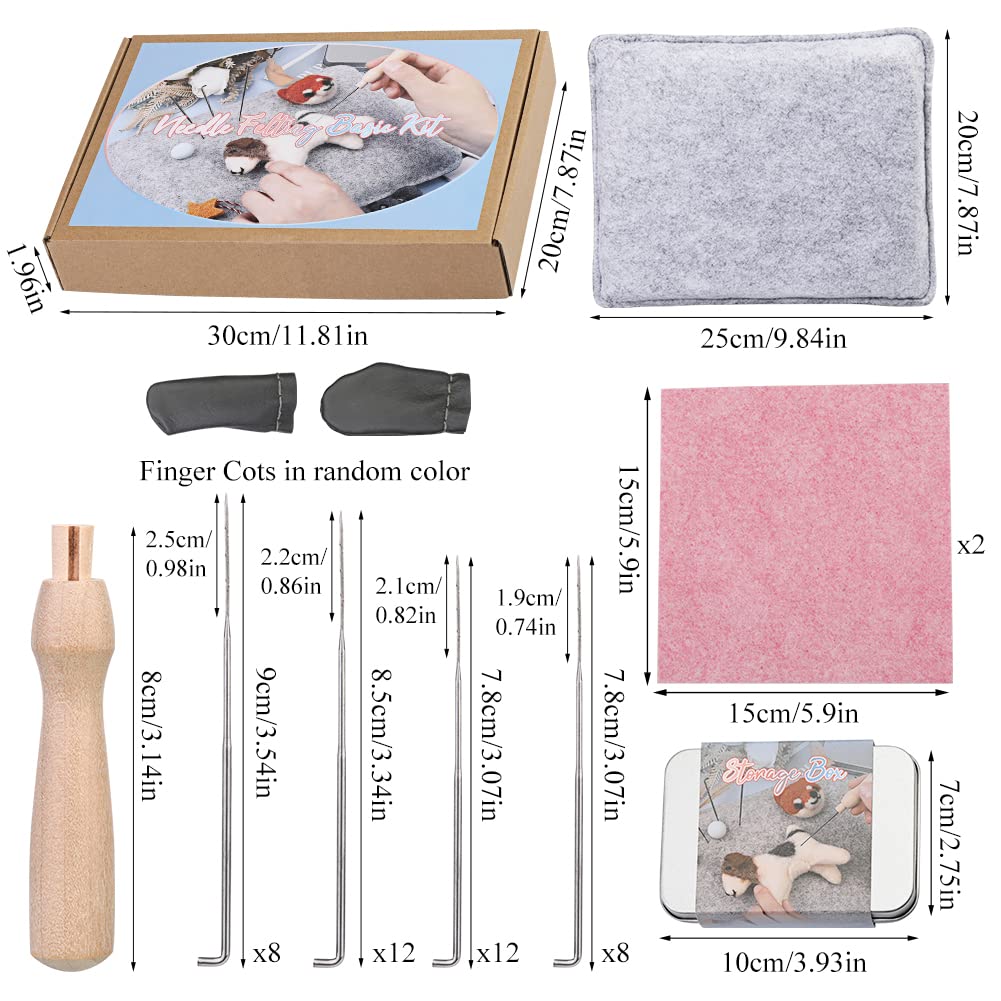 HDOYTXXM Accessori Feltro Ago Per Principiante Strumento Infeltrimento Ago Con Guida Lana Roving Manico In Legno E Accessori