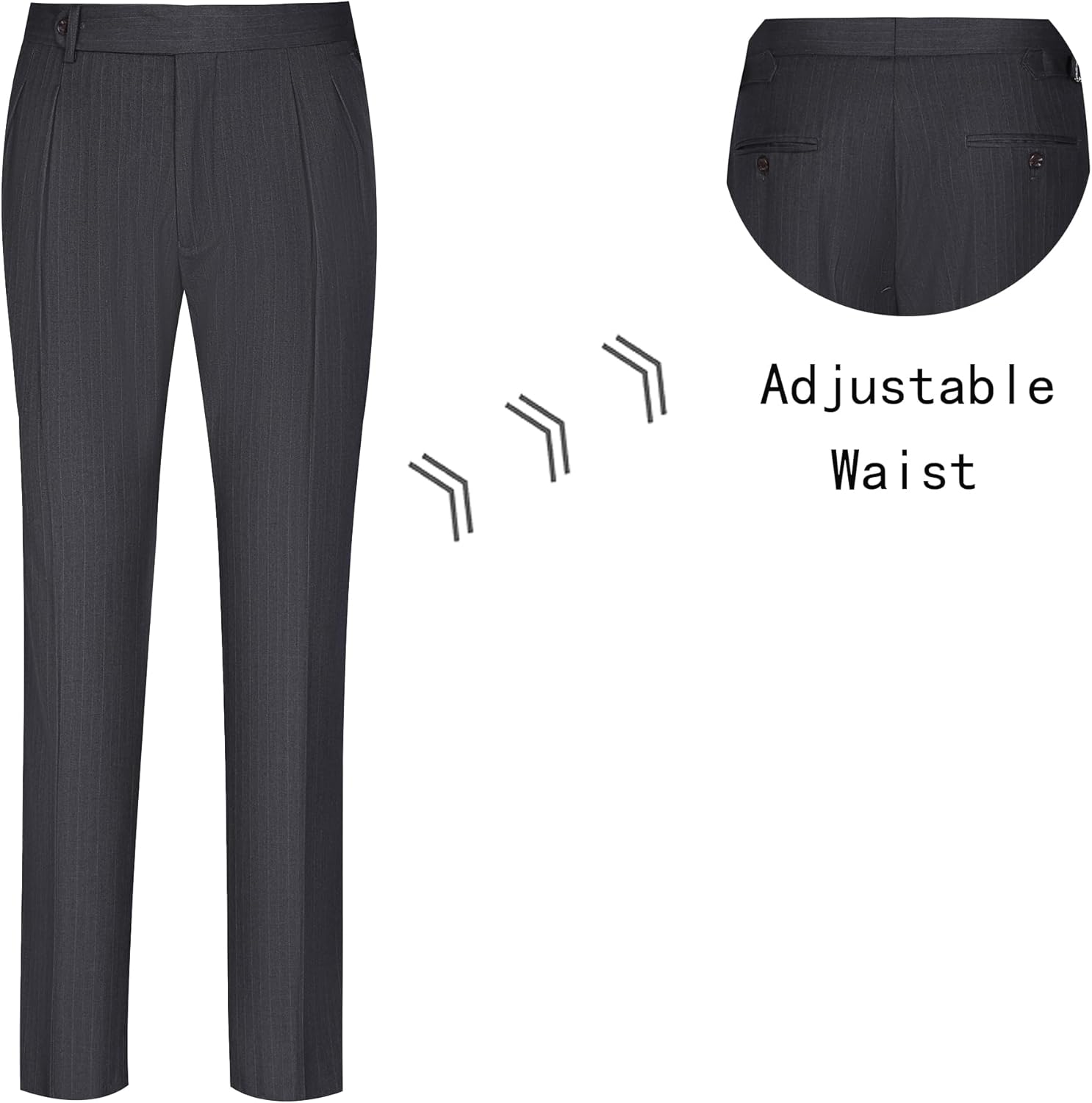 Men's 3 Piece Suit for Groom Men's Wedding Morning Suit with Tailcoat Tuxedo Long Tail Double Breasted Vest Pants - Image 6