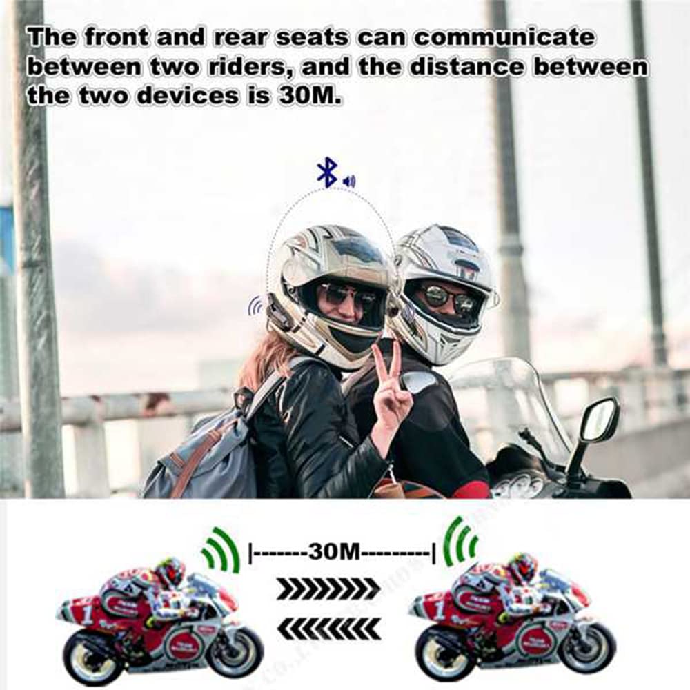 Bamberg Interfono per Moto Bluetooth Auricolare Interfono Universale con Riduzione del Rumore per Integrale 3 Colori Telaio