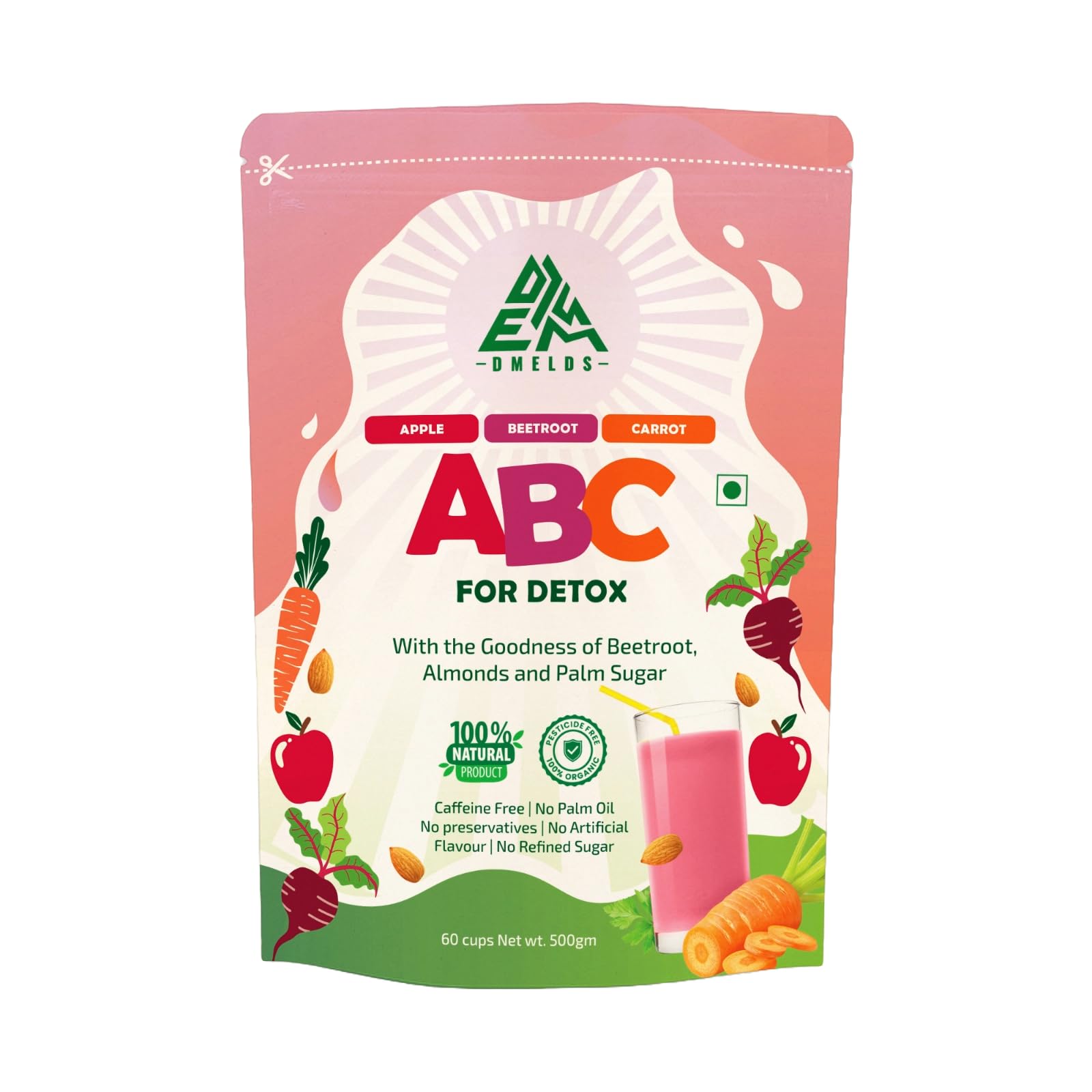 Dmelds Organic ABC malt Powder 500gms | Latte Mix, Chai Tea, Powder | Apple, Beetroot, Carrot | No Preservatives | Zero White Sugar | Ready-to-Mix | Almond, Cashew and Cardamom - 500gm (B0DHVP4B9W) Amazon Price History, Amazon Price Tracker