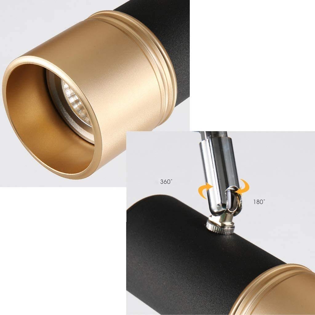 faretti per soffitto Kit di Illuminazione a Binario a LED a 6 luci Testa della Luce ruotabile in Modo Flessibile ， Faretto a soffitto a LED E27 10W per Illuminazione della Cucina della Camera da Let