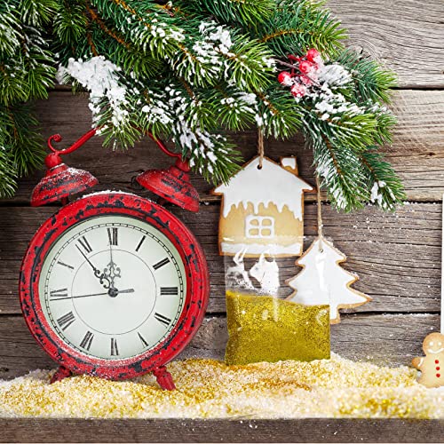 2 Pack 10.6 Oz Fake Snow Dry Plastic Snow For Christmas Decorations, Artificial Snow With 0.7 Oz Glitter Powder For Crafts Village Displays Shiny Sparkling Snowflakes For Holiday Winter Decor (Gold) #TOP4