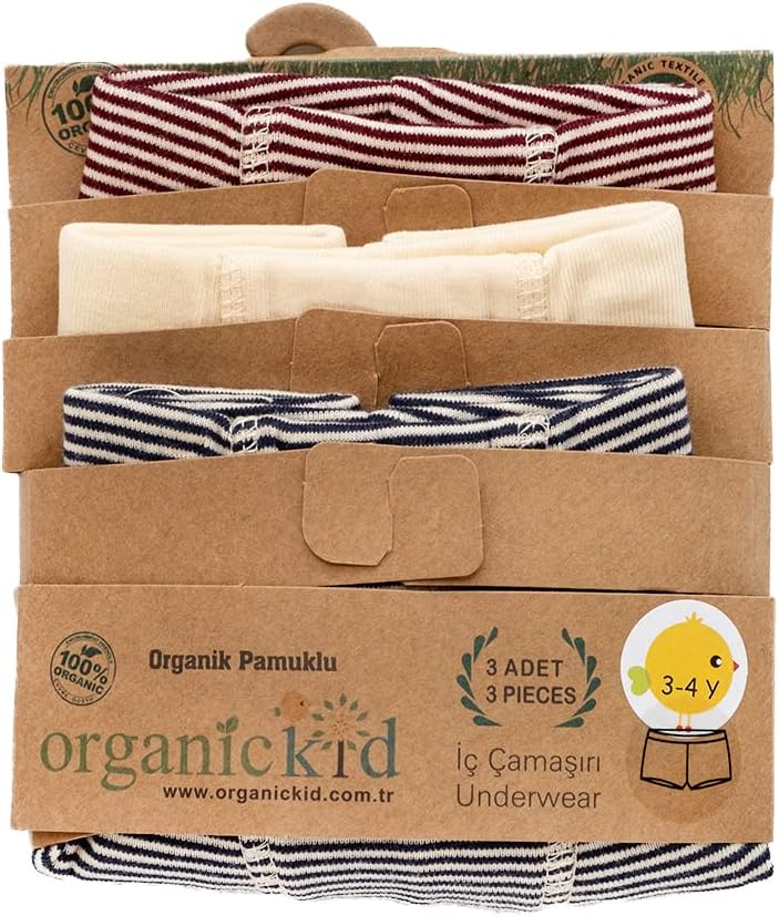 ORGANICKID Girls 100% Organic 100% Cotton Underwear GOTS Certified Kids Toddler Panties Briefs Pack of 3 - Image 8