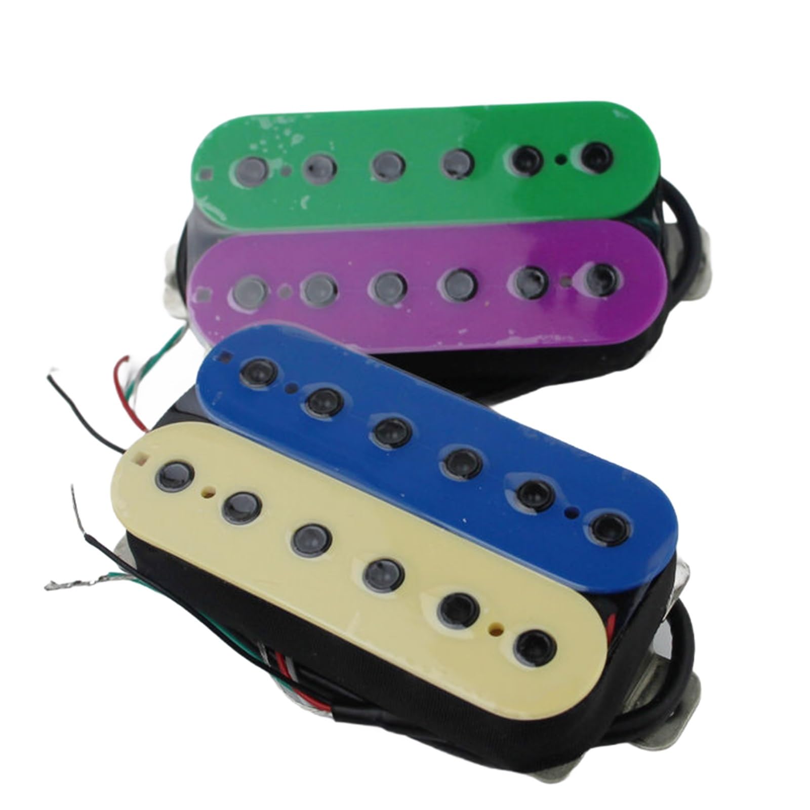 Rofesjonalnych Przetwornik Do Gitary Elektrycznej Humbucker Gitarowy | Podwójny przetwornik gitarowy Kolorowy podwójny otwarty przetwornik