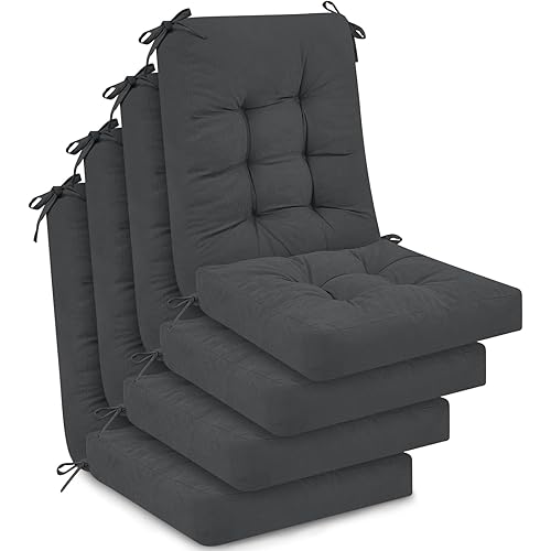 4 Sets Outdoor Patio Chair Cushions Seat High Back Tufted