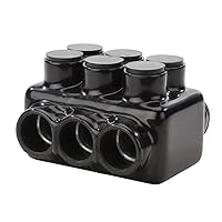 Vista 1 de NSI Conector resistente Polaris, serie IPLDH, rango de cables 750-250 MCM AWG, 3 puertos, hexagonal de 5/16 pulgadas, 4.50 pulgadas de ancho, 3.50