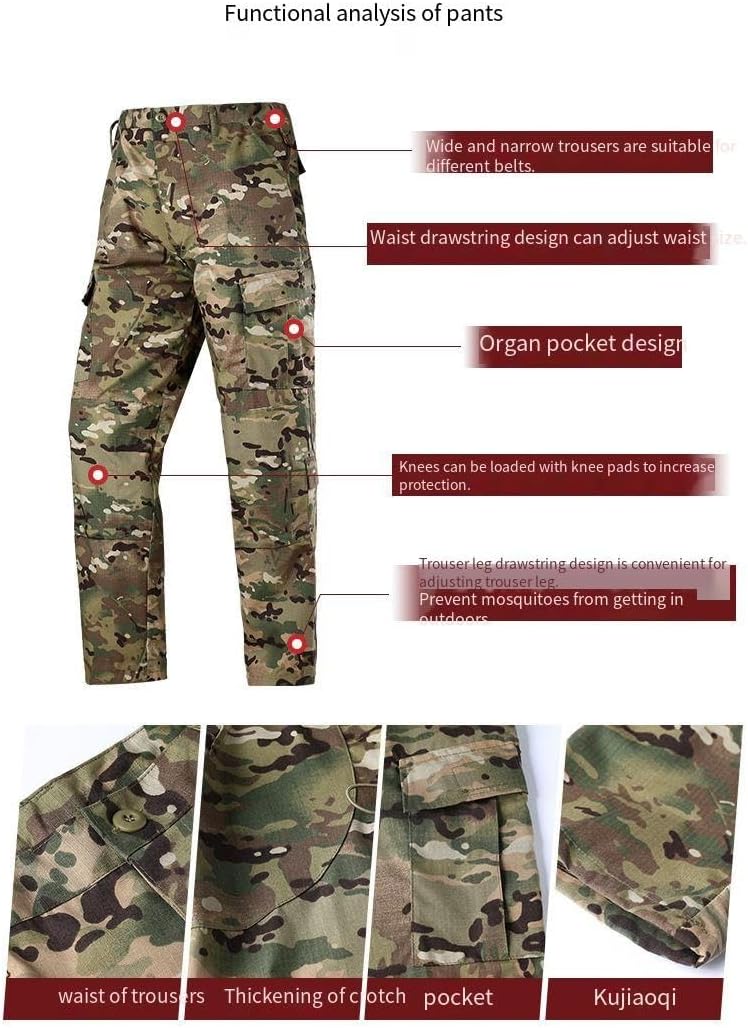 ACU Tactical Training Uniform, Military Camouflage Uniform Set, Hunting Suit BDU Pants, Airsoft Paintball Set