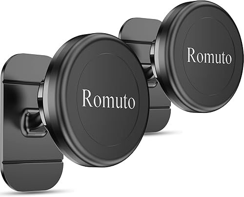 Paquete de 2: soporte magnético para teléfono para automóvil, imán fuerte, soporte magnético para teléfono para automóvil [4 placas] soporte
