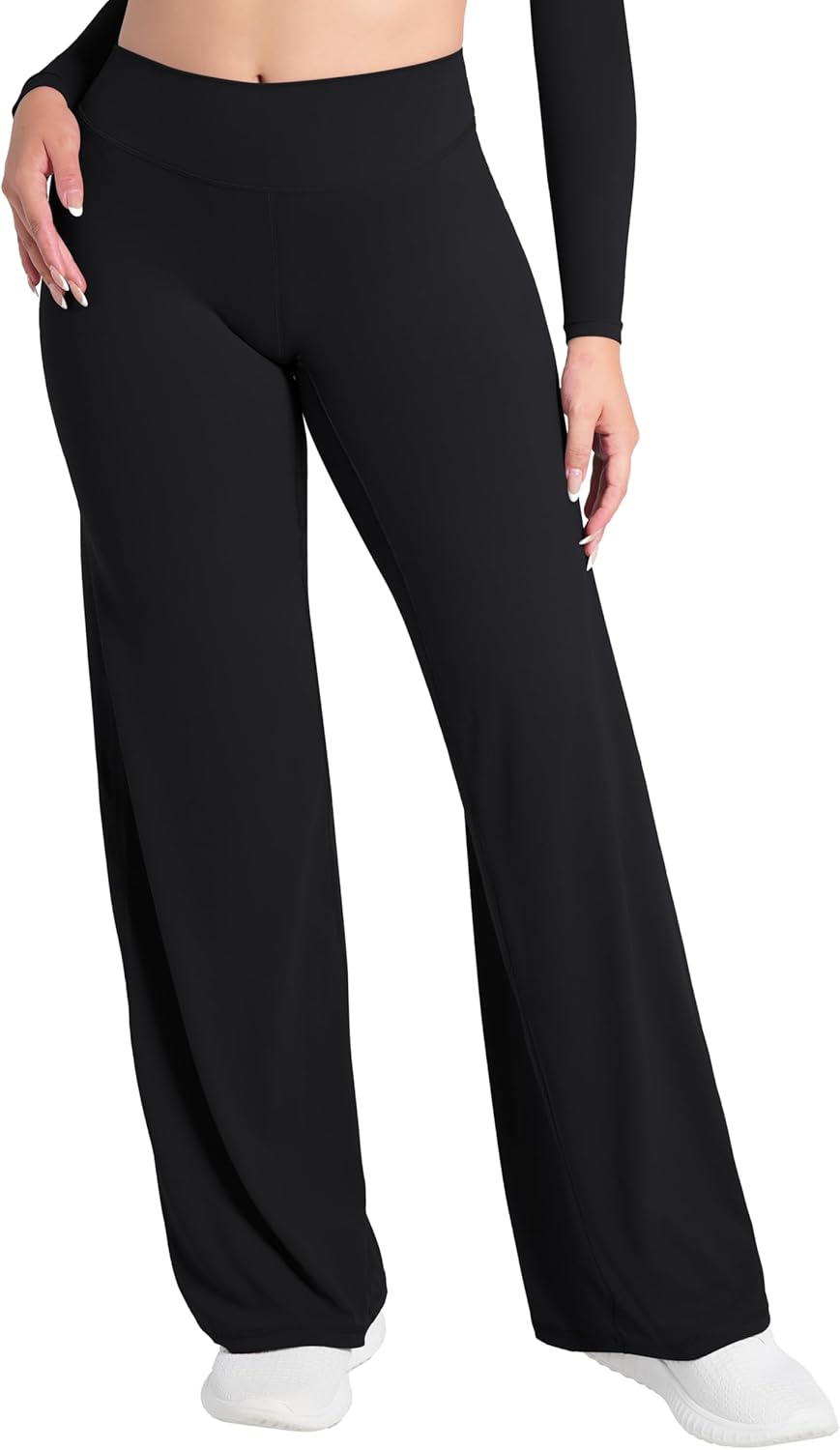 Sunzel High Waisted Wide Leg Yoga Pants for Women – Soft Stretch Workout Pants, Tummy Control for Yoga, 32" Inseam