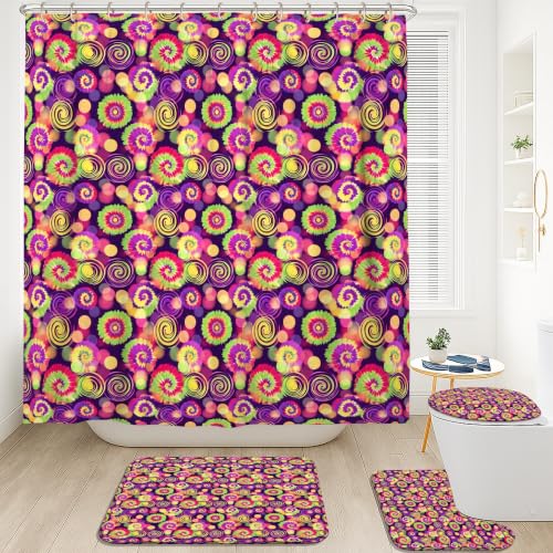 Rideau de douche 183x183 avec tapis lavable pour salle de bain
