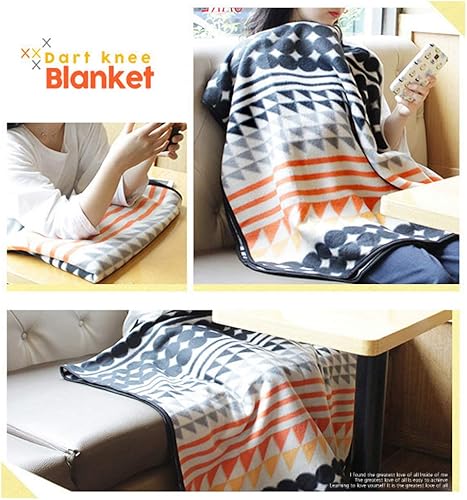 Miniatura 7 de forestfish Manta de forro polar, acogedora y suave, portátil, compacta para viajes largos en coche, avión, tren, 60 x 40 pulgadas, naranja