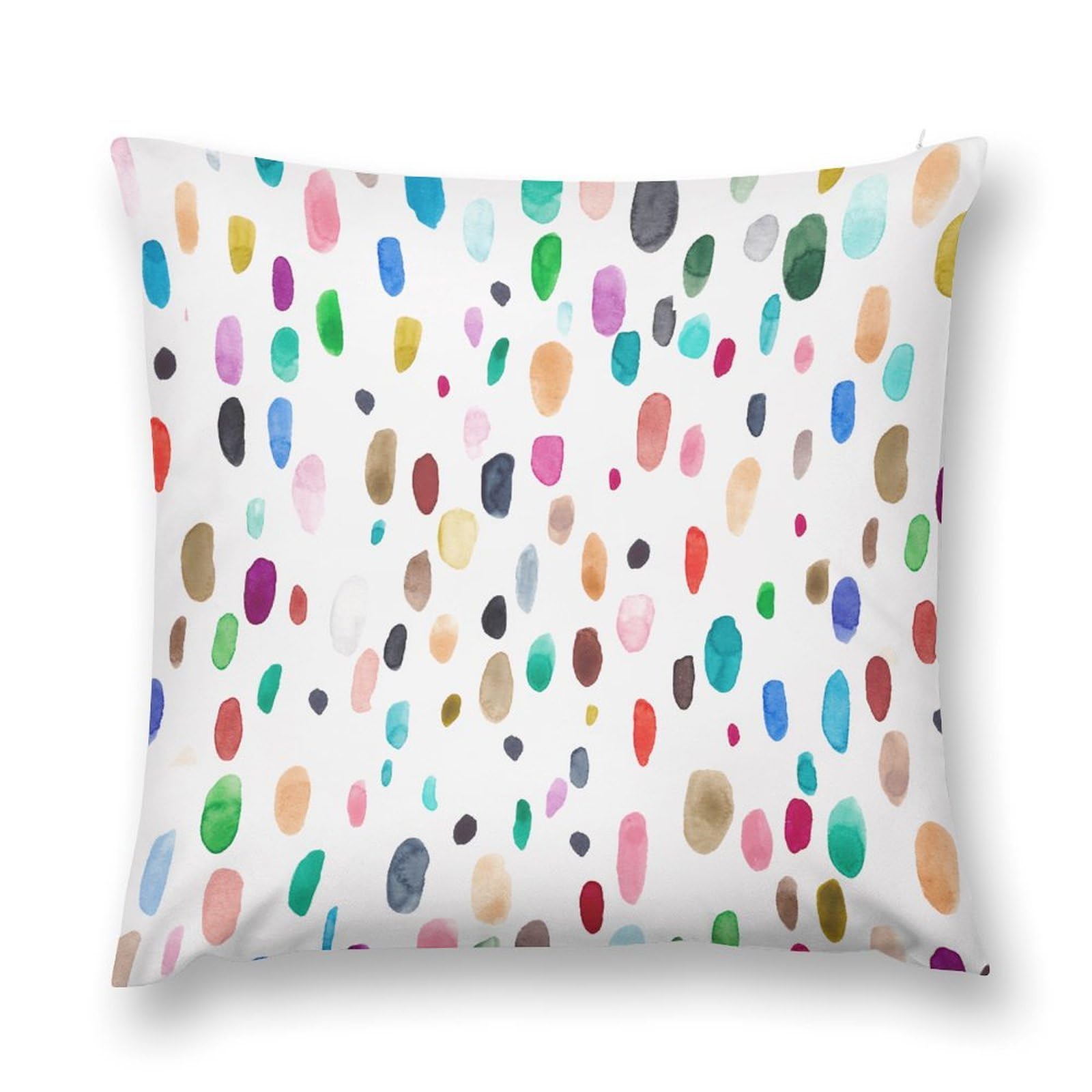 moderw Kids Rainbow Throw Pillow Cover, Retro Colorful Geometric Cute Spot Pillowcases Multicolor Abstract Polka Dots Pillows Cushion Covers for Couch Sofa Bed Chair 18x18inch