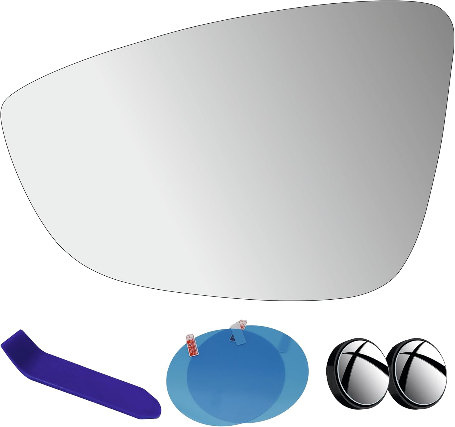 EAP Passenger Side Mirror Glass Compatible with Volkswagen Passat 2016-2022, Heated with Blind Spot, 561857522AC