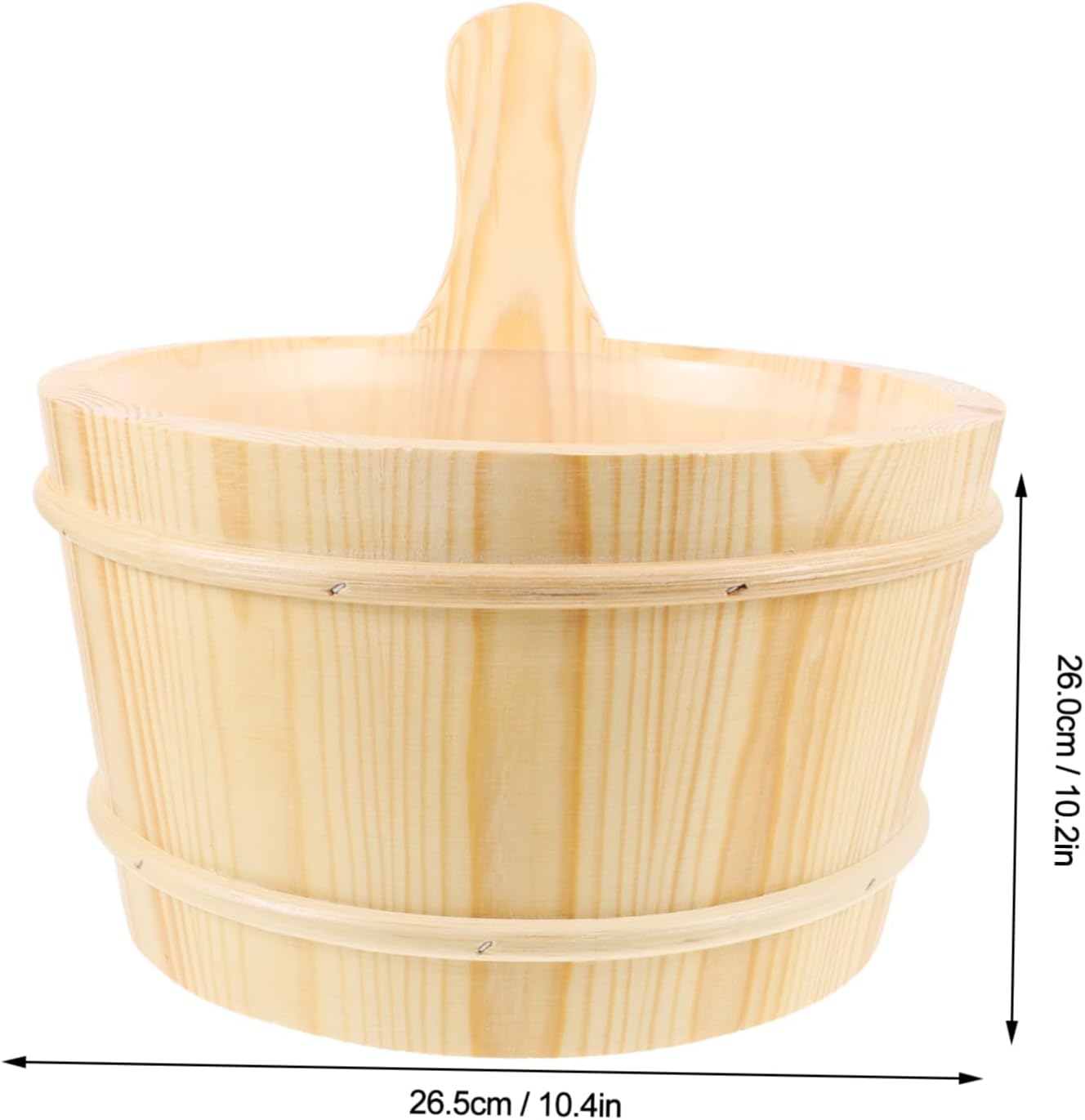 Natural Wood Sauna Bucket Wooden Bath Accessory for Relaxing Sauna Practical Design Smooth Edges for Use