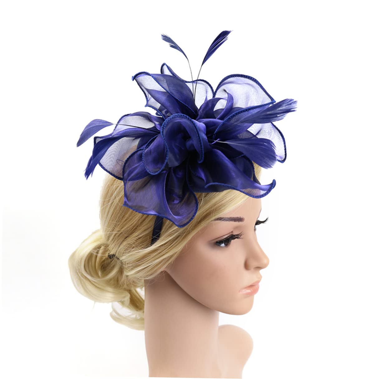 FRCOLOR 3pezzi Fascinator Elegante Organza Con Piume Per Matrimonio e Occasioni Speciali Accessorio Per Donne e Ragazze