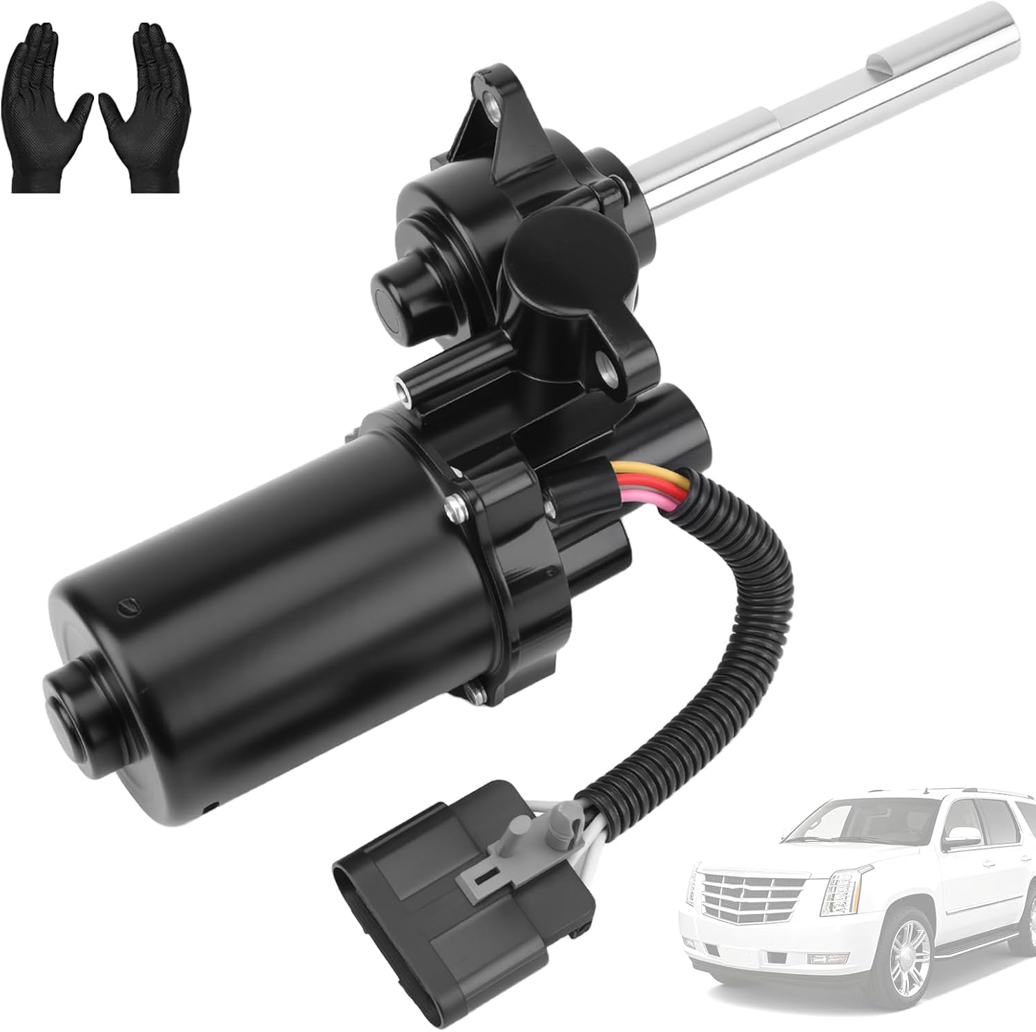 Left Driver Side Power Running Board Motor w/o Bracket Compatible with Chevy Tahoe, Suburban, Avalanche GMC Yukon Ca-dillac Escalade (2007-2014), Replace OEM# 19303235, 25971282, 15224286 (Motor Only)